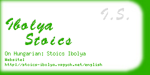 ibolya stoics business card